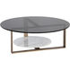 Maldini 37.5 X 13 inch Grey / Antique Brass Coffee Table